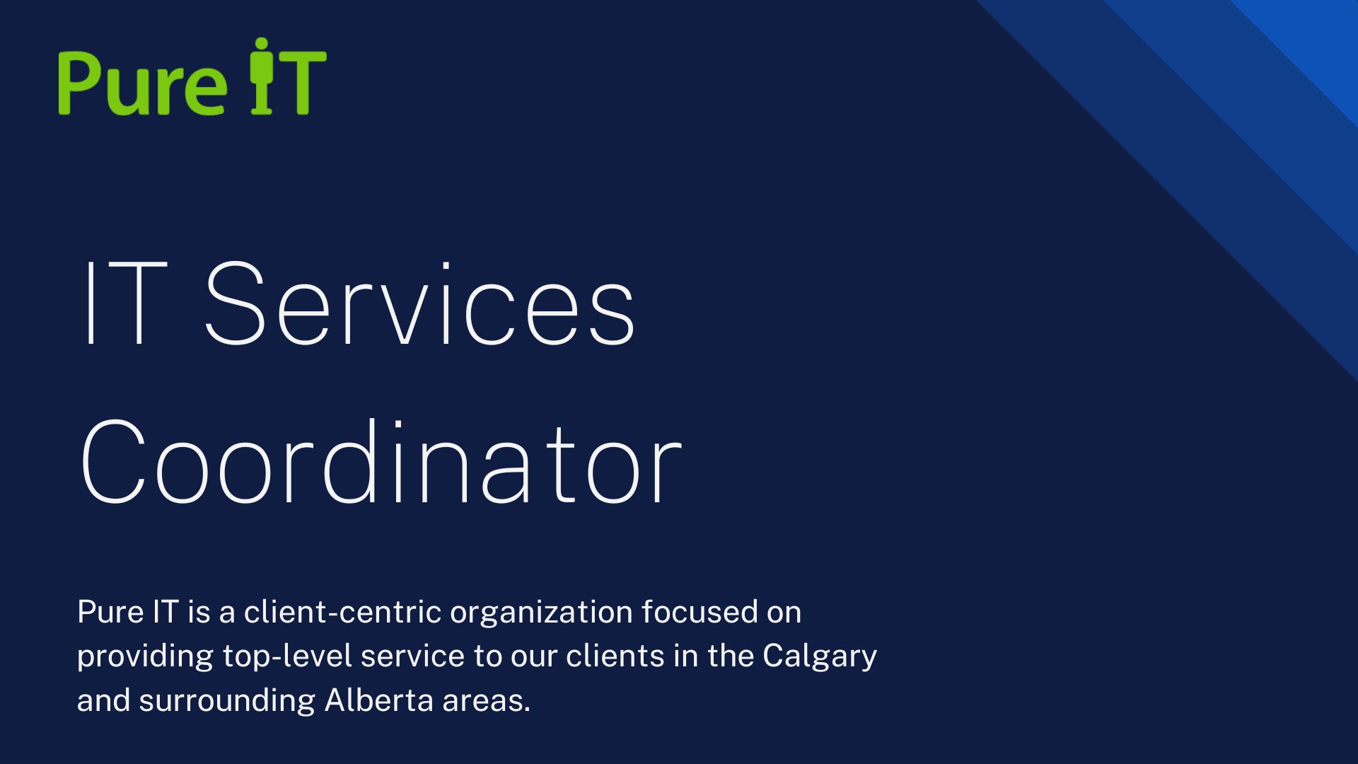 IT Service Coordinator In Calgary